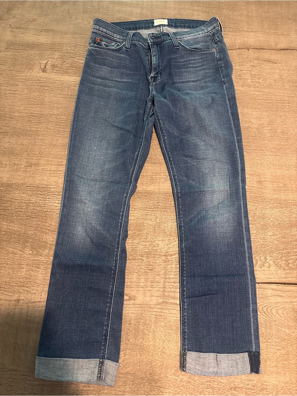 Hudson Jeans Women’s Cropped Straight Indigo Blue Jeans